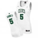 Camiseta Faldas Mujer Celtics Garnett #5 Blanco