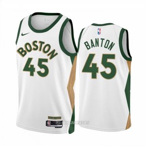 Camiseta Boston Celtics Dalano Banton #45 Ciudad 2023-24 Blanco