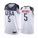 Camiseta USA Donovan Mitchell #5 2019 FIBA Basketball World Cup Blanco