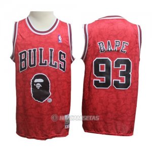 Camiseta Chicago Bulls Bape #93 Hardwood Classics Rojo