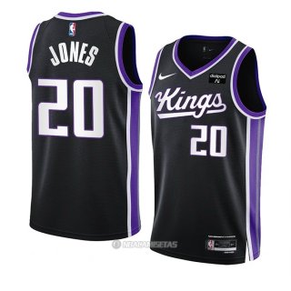 Camiseta Sacramento Kings Colby Jones #20 Icon 2023-24 Negro