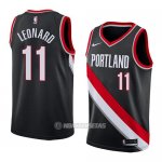 Camiseta Portland Trail Blazers Meyers Leonard #11 Icon 2018 Negro