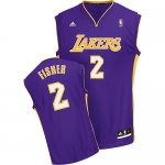 Camiseta Los Angeles Lakers Fisher #2 Purpura