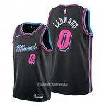 Camiseta Miami Heat Meyers Leonard #0 Ciudad Negro