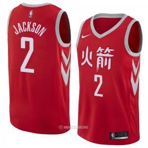 Camiseta Houston Rockets Demetrius Jackson #2 Ciudad 2018 Rojo