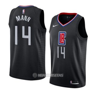 Camiseta Los Angeles Clippers Terance Mann #14 2019 20 Statement 2019 Negro