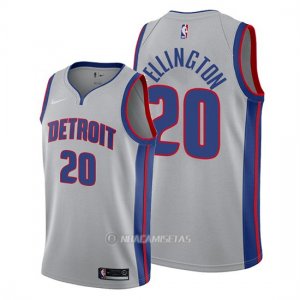 Camiseta Detroit Pistons Wayne Ellington #20 Statement Gris