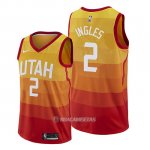 Camiseta Utah Jazz Joe Ingles #2 Ciudad Edition Naranja
