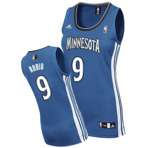 Camiseta Mujer de Rubio Minnesota Timberwolves #9 Azul