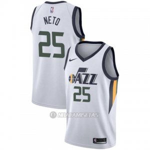 Camiseta Utah Jazz Raul Neto #25 Association 2017-18 Blanco