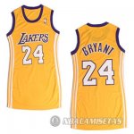 Camiseta Mujer de Bryant Los Angeles Lakers #24 Amarillo