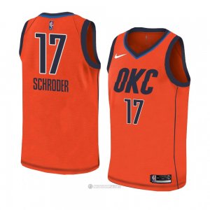 Camiseta Oklahoma City Thunder Dennis Schroder #17 Earned 2018-19 Naranja