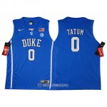 Camiseta NCAA Duke Blue Devils Tatum #0 Azul