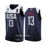 Camiseta USA Brook Lopez #13 2019 FIBA Basketball World Cup Azul