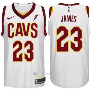 Nike Camiseta Cleveland Cavaliers James #23 2017-18 Blanco