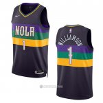 Camiseta New Orleans Pelicans Zion Williamson #1 Ciudad 2022-23 Violeta