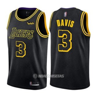 Camiseta Los Angeles Lakers Anthony Davis #3 Ciudad 2019 Negro