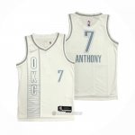 Camiseta Oklahoma City Thunder Carmelo Anthony #7 Ciudad 2021-22 Blanco