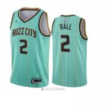 Camiseta Charlotte Hornets LaMelo Ball #2 Ciudad 2020-21 Verde