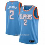 Camiseta Los Angeles Clippers Kawhi Leonard #2 Ciudad 2019 Azul