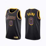 Camiseta Los Angeles Lakers Kyle Kuzma #0 Earned 2020-21 Negro