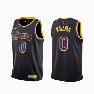 Camiseta Los Angeles Lakers Kyle Kuzma #0 Earned 2020-21 Negro
