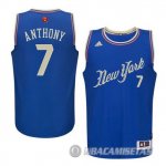 Camiseta New York Knicks Anthony Navidad #7 Azul