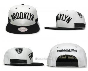 NBA Brooklyn Nets Sombrero Blanco Negro