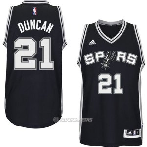 Camiseta Autentico San Antonio Spurs Duncan #21 Negro