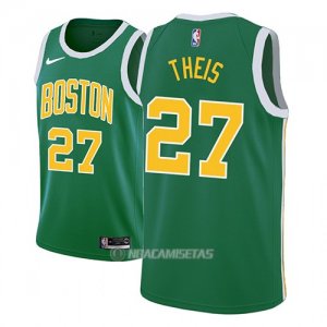 Camiseta Boston Celtics Daniel Theis #27 Earned 2018-19 Verde