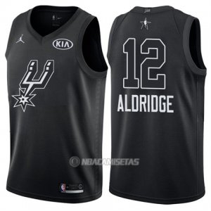 Camiseta All Star 2018 Spurs Lamarcus Aldridge #12 Negro