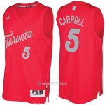Camiseta Navidad Toronto Raptors Demarre Carroll #5 Rojo