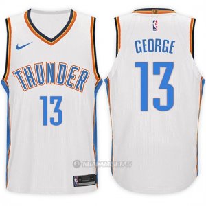 Camiseta Oklahoma City Thunder Paul George #13 2017-18 Blanco