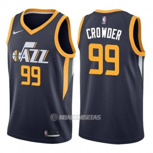 Camiseta Utah Jazz Jae Crowder #99 Icon 2017-18 Azul