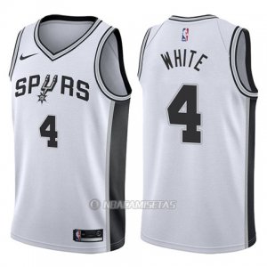 Camiseta San Antonio Spurs Derrick White #4 Swingman Association 2017-18 Blanco