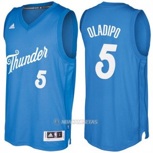 Camiseta Navidad Oklahoma City Thunder Victor Oladipo #5 Azul