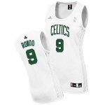 Camiseta Faldas Mujer Celtics Rondo #9 Blanco