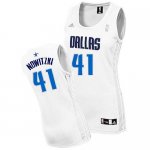 Camiseta Mujer de Nowitzki Dallas Mavericks #41 Blanco