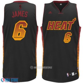 Camiseta Ambiente Miami Heat James #6 Negro