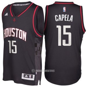 Camiseta Alternate Black Space City Houston Rockets Capela #15 Negro
