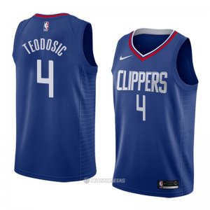 Camiseta Los Angeles Clippers Milos Teodosic #4 Icon 2018 Azul