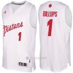 Camiseta Navidad Detroit Pistons Chauncey Billups #1 Blanco