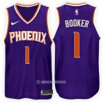Camiseta Phoenix Suns Devin Booker #1 2017-18 Violeta