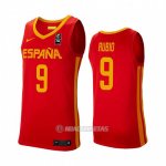Camiseta Espana Ricky Rubio #9 2019 FIBA Baketball World Cup Rojo