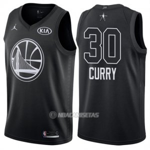 Camiseta All Star 2018 Warriors Stephen Curry #30 Negro