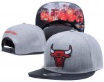 NBA Chicago Bulls Sombrero Gris Negro