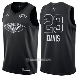 Camiseta All Star 2018 Pelicans Anthony Davis #23 Negro