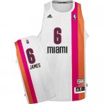 Camiseta ABA de James Miami Heat #6 Blanco