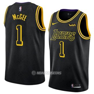 Camiseta Los Angeles Lakers Javale Mcgee #1 Ciudad 2018 Negro