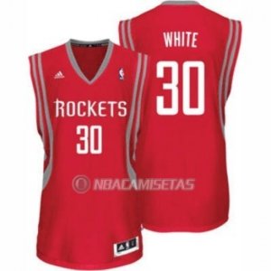 Camiseta Houston Rockets White #30 Rojo